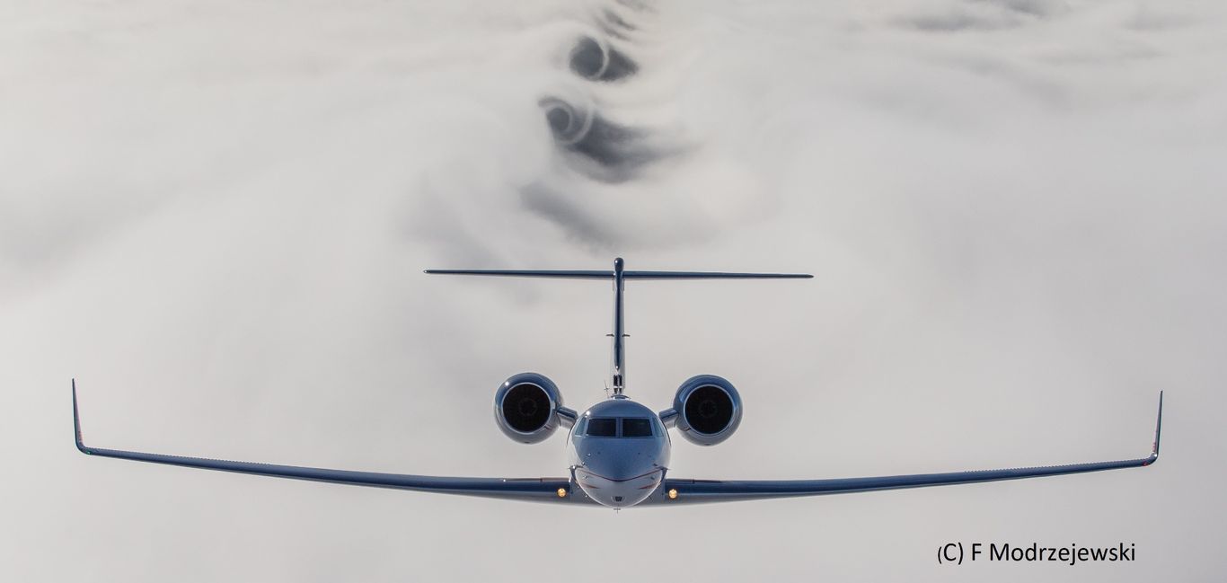 Aircraft in the clouds